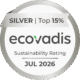 ECOVADIS Siegel Silber 15%